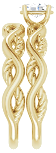 10K Yellow  6x4 mm Oval Solitaire Engagement Ring Mounting (9)