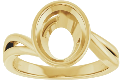 Sužadėtuvių Žiedas „Bezel-Set“ 14k yellow gold Oval 10mm x 8mm (3)