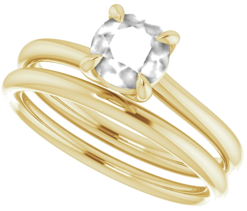 Sužadėtuvių Žiedas „Solitaire“ 14k yellow gold Round 5.8mm (10)