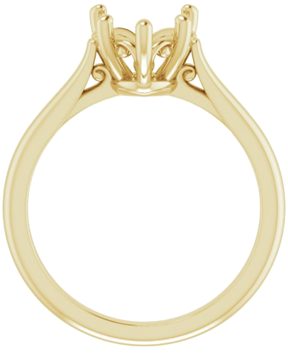 Sužadėtuvių Žiedas „Solitaire“ 14k yellow gold Heart 8mm (2)