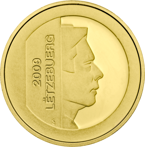 2009 Liuksemburgas Henri I Orvalio prieglobsčio Elnias 10 eurų auksinė moneta (2)