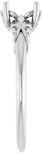 Sužadėtuvių Žiedas „Solitaire“ 585 Baltojo Aukso Oval 7mm x 5mm (4)