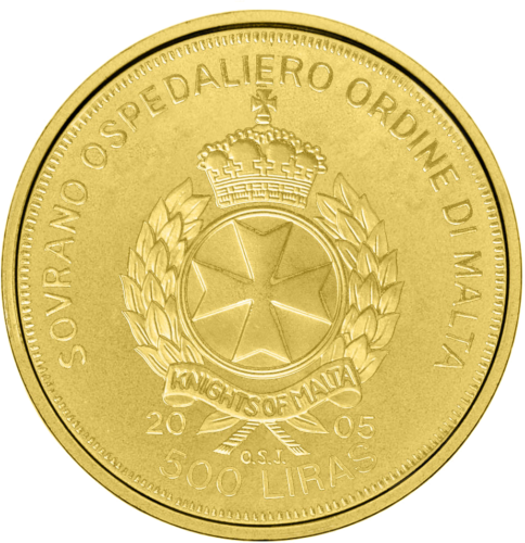Malta 2005 Jonas Paulius II 500 lirų auksinė moneta (2)