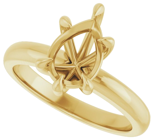 Sužadėtuvių Žiedas „Claw-Prong Solitaire“ 14k yellow gold Pear 10mm x 7mm (5)