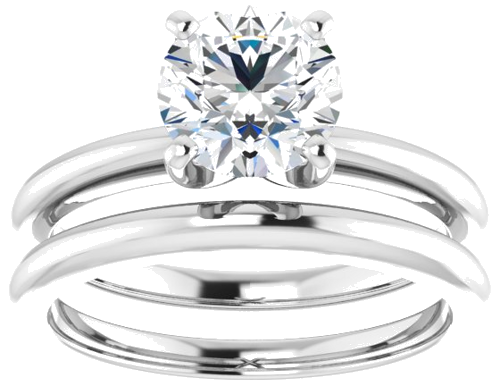 Sužadėtuvių Žiedas „Solitaire“ 950 Platinos Round 7mm (8)