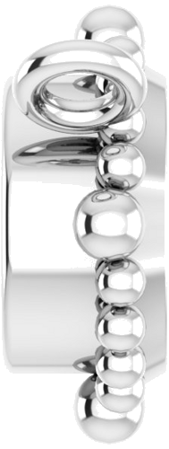 Pakabukas „Beaded Bezel-Set“ 585 Baltojo Aukso Round 3.5mm (3)