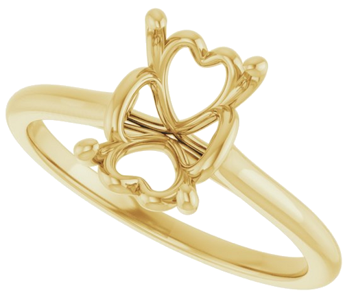 Sužadėtuvių Žiedas „Solitaire“ 585 Geltonojo Aukso Emerald 8mm x 6mm (5)