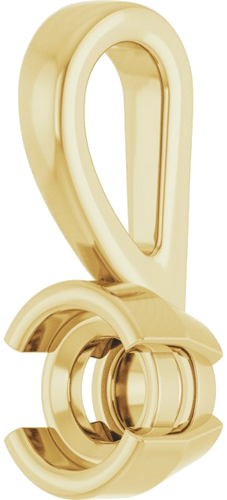 Pakabukas „Half Bezel Solitaire Charm“ 14k yellow gold Round 3.75mm (2)