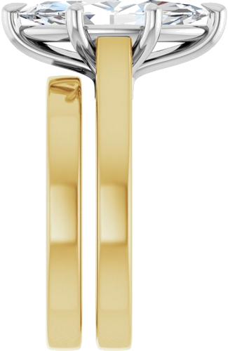 Sužadėtuvių Žiedas „Claw-Prong“ 14k yellow/white gold Marquise 15mm x 7mm (9)