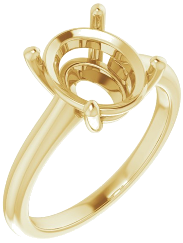 Sužadėtuvių Žiedas „V-End Prong“ 14k yellow gold Oval 11mm x 9mm (1)
