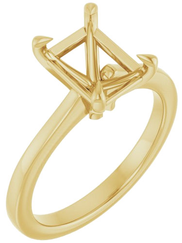 Sužadėtuvių Žiedas „Claw-Prong“ 14k yellow gold Emerald 8.5mm x 6.5mm (1)