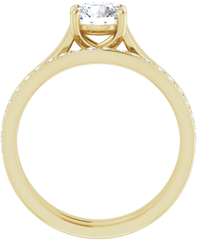 14K Yellow 6 mm Round Solitaire Engagement Ring Mounting (7)
