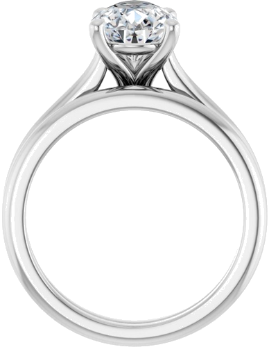 Sužadėtuvių Žiedas „Solitaire“ 585 Baltojo Aukso Pear Shape 10mm x 7mm (7)