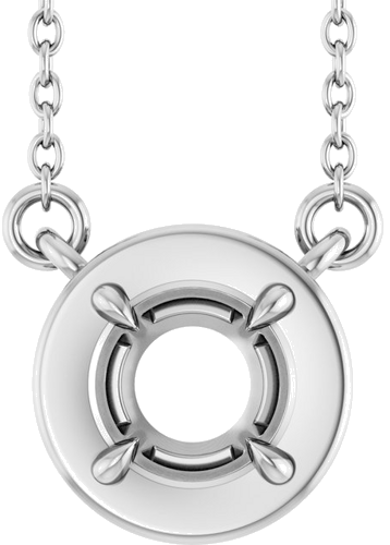 Pakabukas „Claw-Prong Solitaire Bezel-Style“ 925 Sidabro Round 5mm (1)