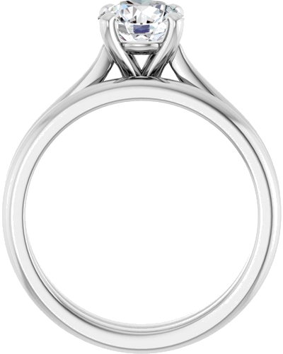 Sužadėtuvių Žiedas 14k white gold Round 6.5mm (7)