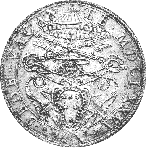 Vatican 1 piastra Sede Vacante College of Cardinals 1676 silver coin (1)