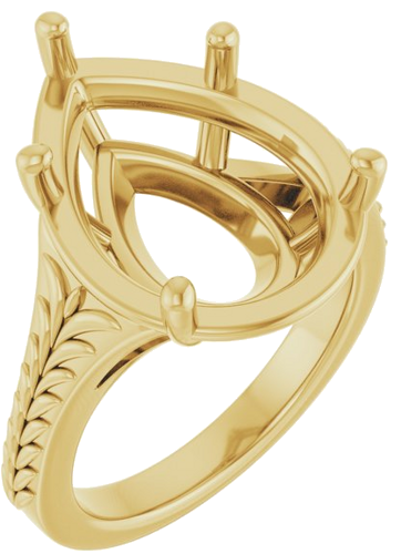 Sužadėtuvių Žiedas „Solitaire“ 14k yellow gold Pear 16mm x 12mm (1)