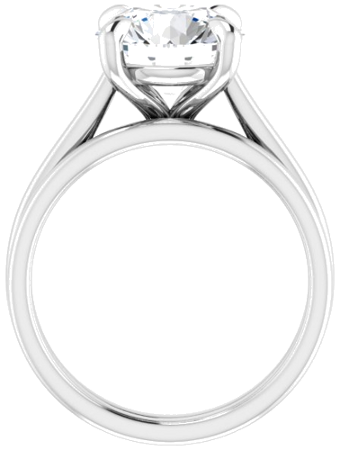 Platinum  9.4 mm Round Solitaire Engagement Ring Mounting (7)