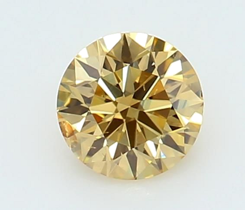 0.26 carat Fancy Intense Orangey Yellow-SI2 Excellent cut Natūralus Round Deimantas (1)