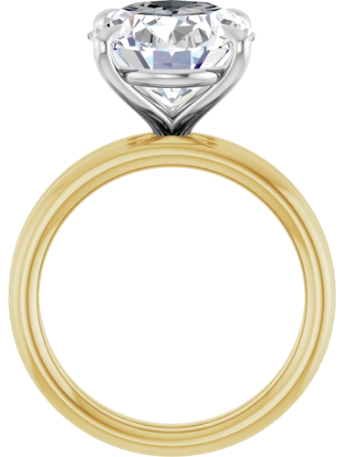 Sužadėtuvių Žiedas „Claw-Prong Solitaire“ 14k yellow/white gold Oval 13mm x 11mm (7)