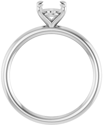 Sužadėtuvių Žiedas „Claw-Prong Solitaire“ 14k white gold Oval 8mm x 6mm (2)