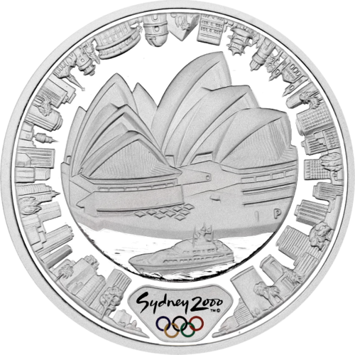 2000 Sidnėjaus Olimpiada Operos teatras Australija sidabrinė moneta (1)