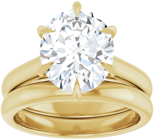 Sužadėtuvių Žiedas „Claw-Prong“ 14k yellow gold Oval 11mm x 9mm (8)