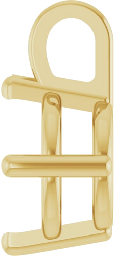 Pakabukas „Solitaire“ 14k yellow gold Round 7.5mm (3)