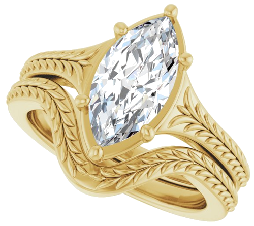 Sužadėtuvių Žiedas „Solitaire“ 14k yellow gold Marquise 12mm x 6mm (10)