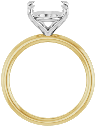 Sužadėtuvių Žiedas „Claw-Prong Solitaire“ 14k yellow/white gold Oval 12mm x 10mm (2)