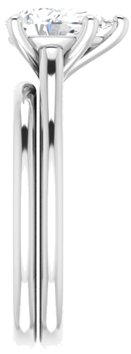 14K X1 White 9x6 mm Pear Solitaire Engagement Ring Mounting (9)