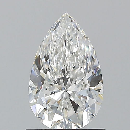 1.0 carat F-SI1 Natūralus Pear Deimantas (1)
