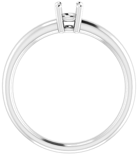 10K White 4.4 mm Round Engagement Ring Mounting (2)