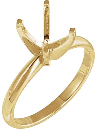 Sužadėtuvių Žiedas „Solitaire“ 14k yellow gold Elongated Cushion 9mm x 7mm (1)