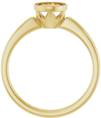 14K Yellow 6.5 mm Round Engagement Ring Mounting (2)