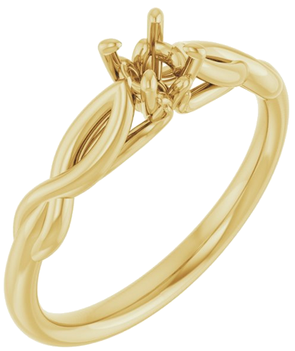 Sužadėtuvių Žiedas „Solitaire“ 585 Geltonojo Aukso Round 4.1mm (1)