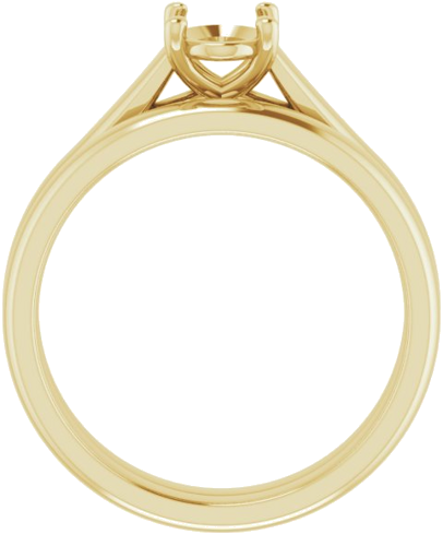 14K Yellow 7x5 mm Oval Solitaire Engagement Ring Mounting (7)