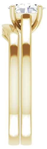 Sužadėtuvių Žiedas „Solitaire“ 14k yellow gold Oval 7mm x 5mm (9)