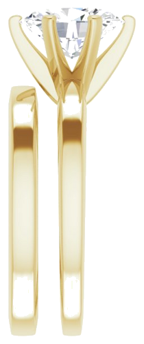 14K Yellow 9x7 mm Oval Solitaire Engagement Ring Mounting (9)