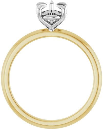 Sužadėtuvių Žiedas „Claw-Prong“ 14k yellow/white gold Pear 9mm x 6mm (2)