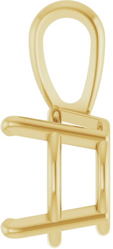 14K Yellow 9 mm Round 4-Prong Pendant Mounting (3)
