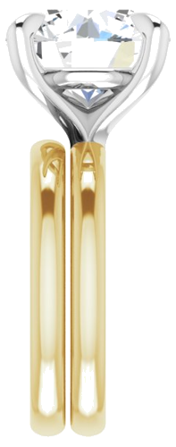Sužadėtuvių Žiedas „Solitaire“ 14k yellow/white gold Round 12mm (9)