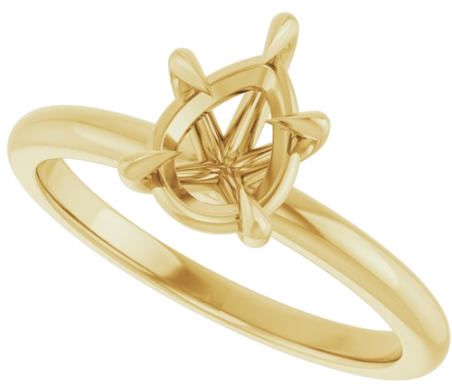 Sužadėtuvių Žiedas „Claw-Prong“ 10k yellow gold Pear 8mm x 6mm (5)