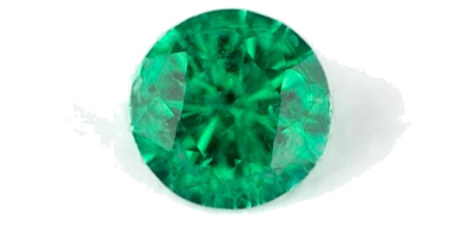 0.14 carat GREEN Round Smaragdas (1)