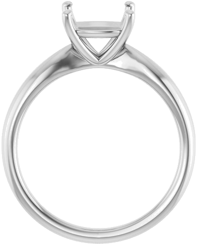 Sužadėtuvių Žiedas 14k white gold Cushion 8mm (2)
