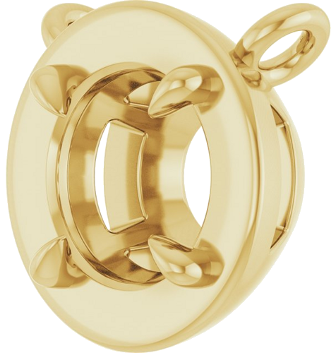 Pakabukas „Claw-Prong Solitaire Bezel-Style“ 14k yellow gold Round 5mm (2)