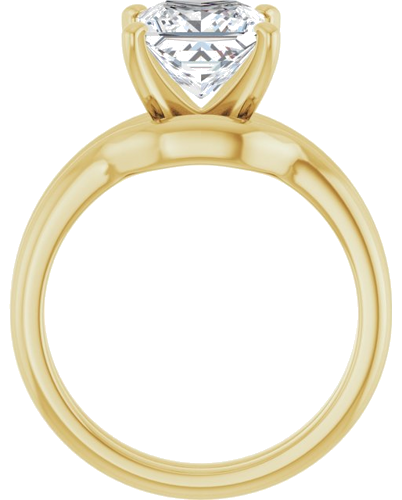 Sužadėtuvių Žiedas „Solitaire“ 14k yellow gold Square 7mm (7)