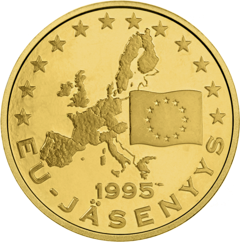 12,2 g Auksinė Round plokštelė Suomi Finland .999 Suomija (6)