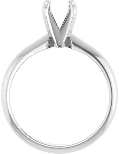 14K White 4.5x4.5 mm Square 4-Prong Light Solitaire Engagement Ring Mounting (2)