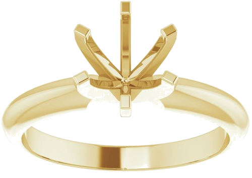 Sužadėtuvių Žiedas „Light Solitaire“ 585 Geltonojo Aukso Round 6mm x 6.6mm (3)